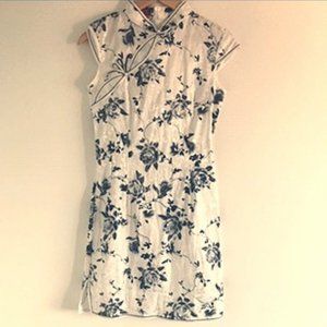 Chinese Qipao Traditional Dress in White